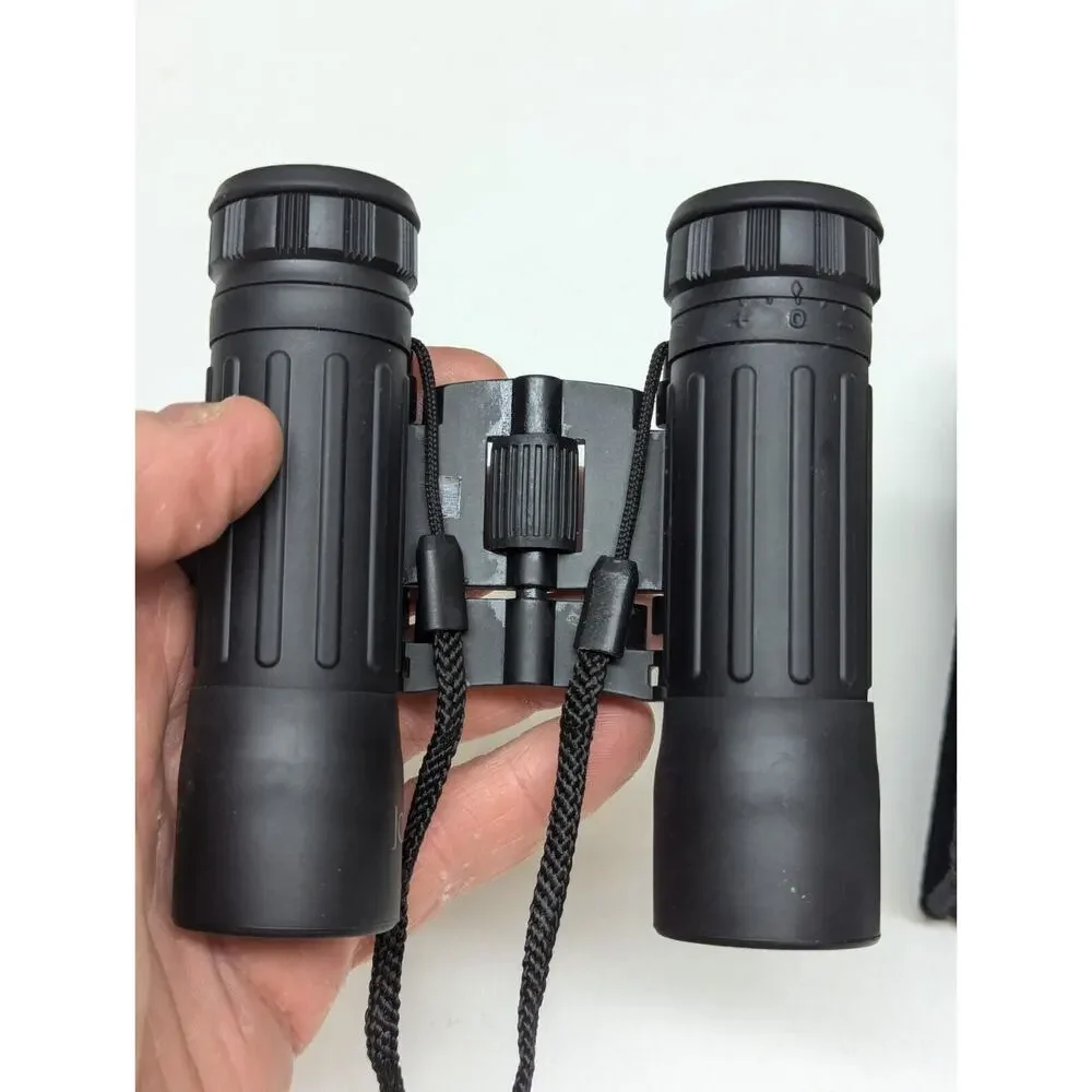 Johnson & Murphy 10 x 25 288ft/ 1000 YDS. Black Compact Folding Binoculars +Case